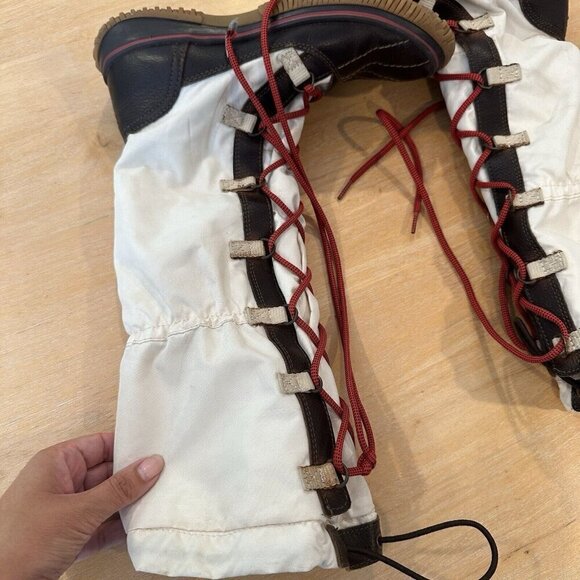 Pajar Canada Grip Tall Lace Waterproof Winter Boots White EU37 Womens 6 - Picture 8 of 12